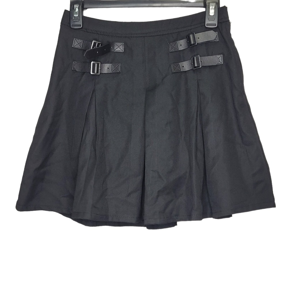 COSPLAY Sexy Lingerie School Girl Uniform Costume Skirt‎ Roleplay Black Straps